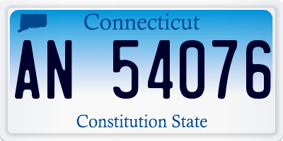 CT license plate AN54076