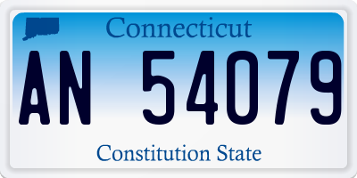 CT license plate AN54079