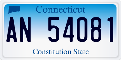 CT license plate AN54081