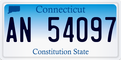 CT license plate AN54097