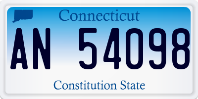 CT license plate AN54098