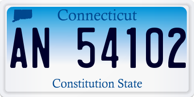 CT license plate AN54102