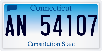CT license plate AN54107