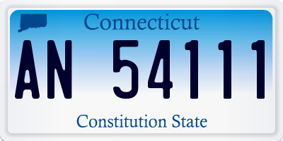CT license plate AN54111