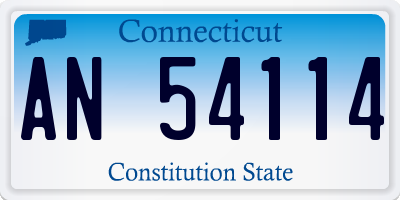 CT license plate AN54114