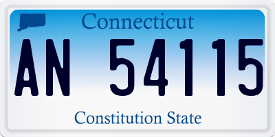 CT license plate AN54115