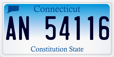 CT license plate AN54116