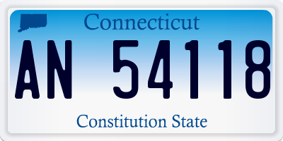 CT license plate AN54118