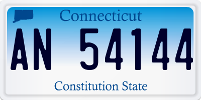 CT license plate AN54144