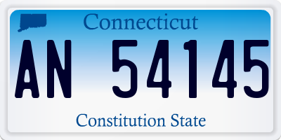 CT license plate AN54145