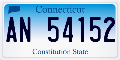 CT license plate AN54152