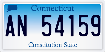 CT license plate AN54159