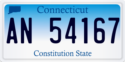 CT license plate AN54167