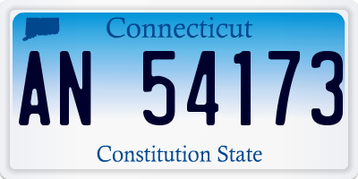 CT license plate AN54173