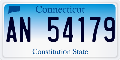 CT license plate AN54179