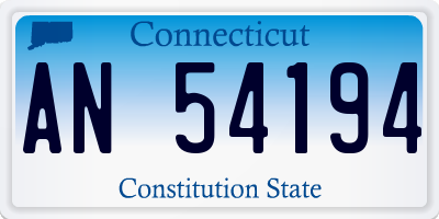 CT license plate AN54194