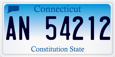 CT license plate AN54212