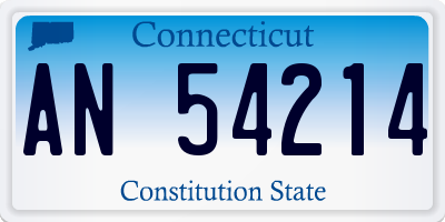 CT license plate AN54214
