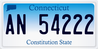 CT license plate AN54222