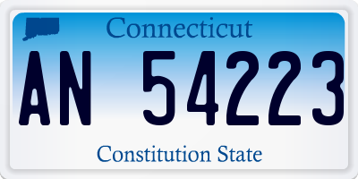 CT license plate AN54223