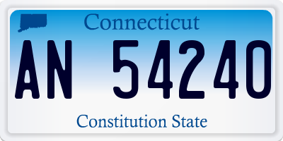 CT license plate AN54240