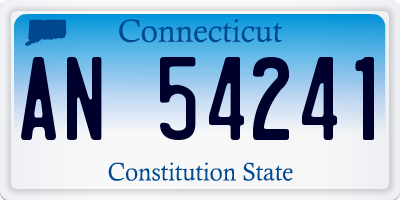 CT license plate AN54241