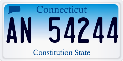 CT license plate AN54244