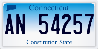 CT license plate AN54257