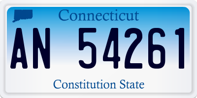 CT license plate AN54261