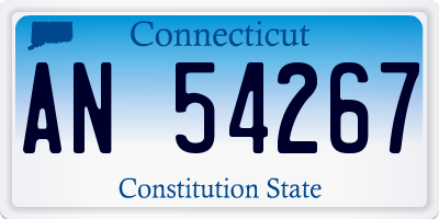 CT license plate AN54267