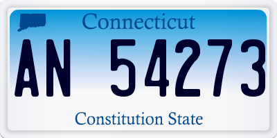 CT license plate AN54273