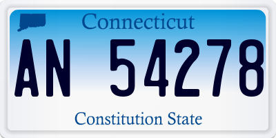 CT license plate AN54278