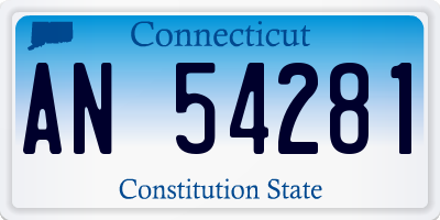 CT license plate AN54281