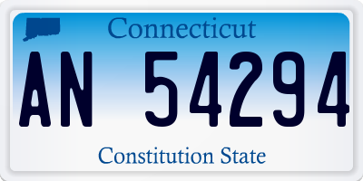 CT license plate AN54294