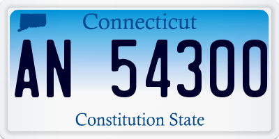 CT license plate AN54300