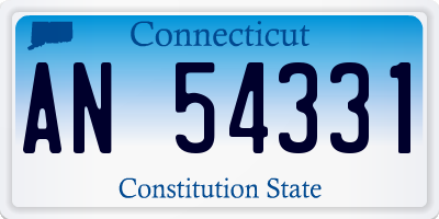 CT license plate AN54331