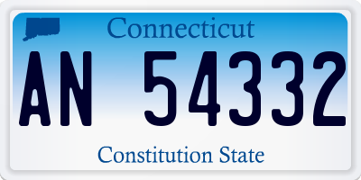 CT license plate AN54332