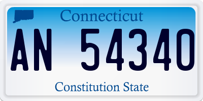 CT license plate AN54340