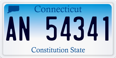 CT license plate AN54341