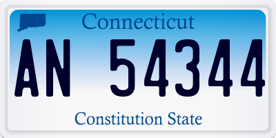 CT license plate AN54344