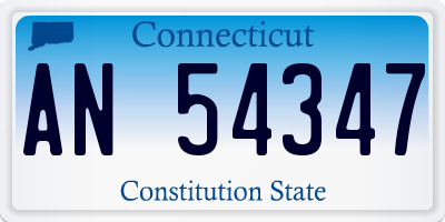 CT license plate AN54347