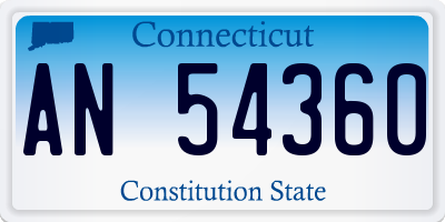 CT license plate AN54360