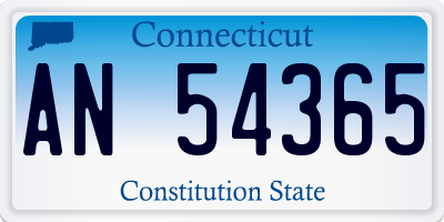CT license plate AN54365