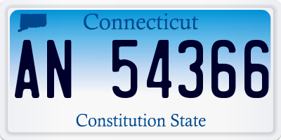 CT license plate AN54366