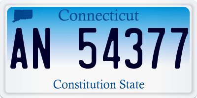 CT license plate AN54377