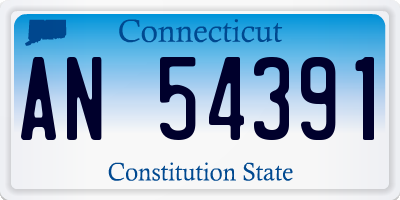 CT license plate AN54391