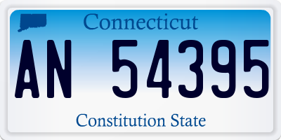 CT license plate AN54395