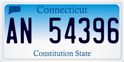 CT license plate AN54396