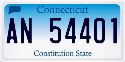 CT license plate AN54401