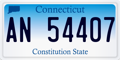 CT license plate AN54407